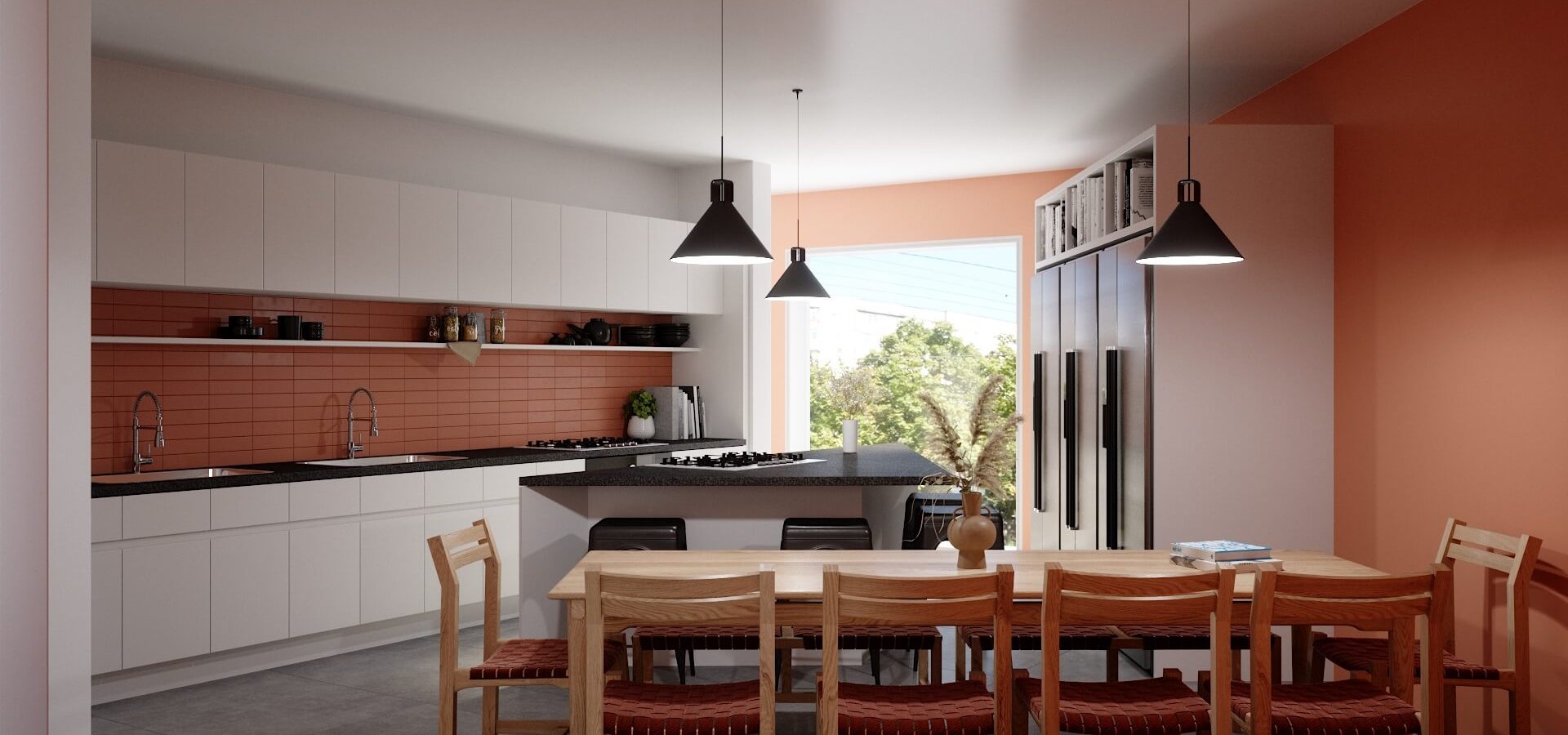 Render Casa Newton Polanco Cocina