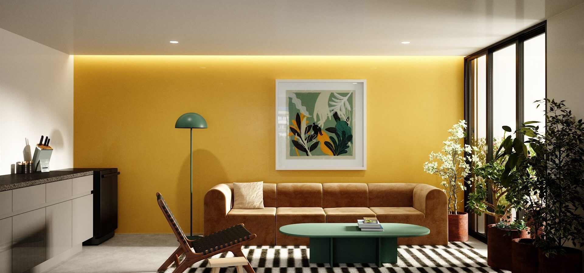 Render Newton Sala de Cafe 2